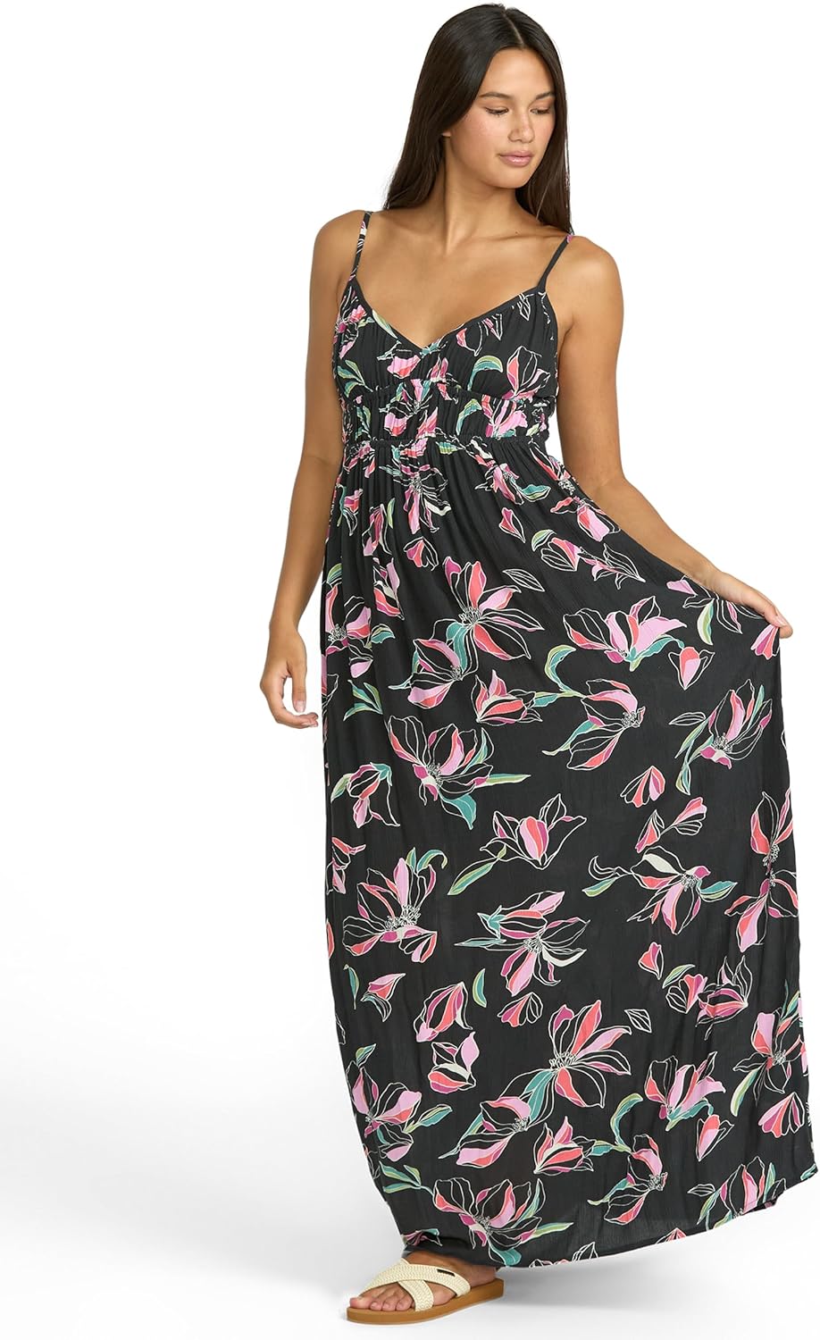 Volcom Womens Dream in Bloom Crinkly Viscose Maxi Dress – Adjustable Straps for Effortless Summer Style - Image 5