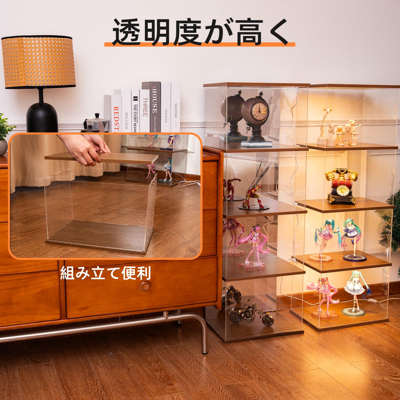 Amazon.co.jp: LORAK フィギュアケース コレクションケース LEDライト