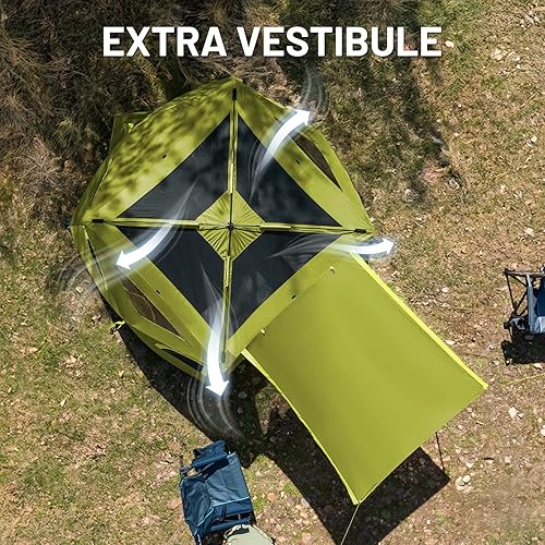 Miniatura 6 de TIMBER RIDGE Tienda de campaña desplegable instantánea para 4 personas, fácil instalación de 60 segundos, resistente a la intemperie, tienda de