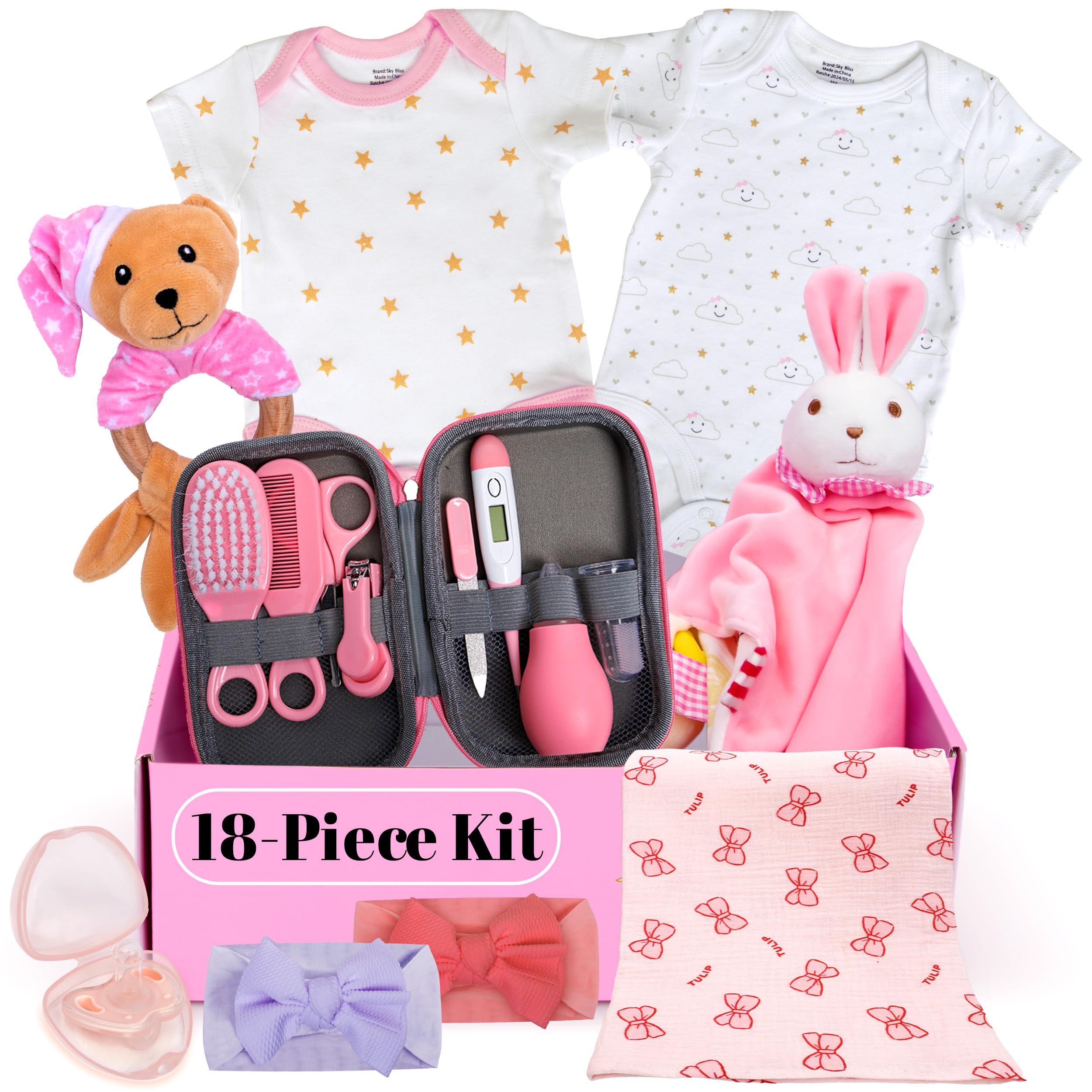 Amazon | Sky Bliss 18pcギフトセット、ベビーグルーミングキット