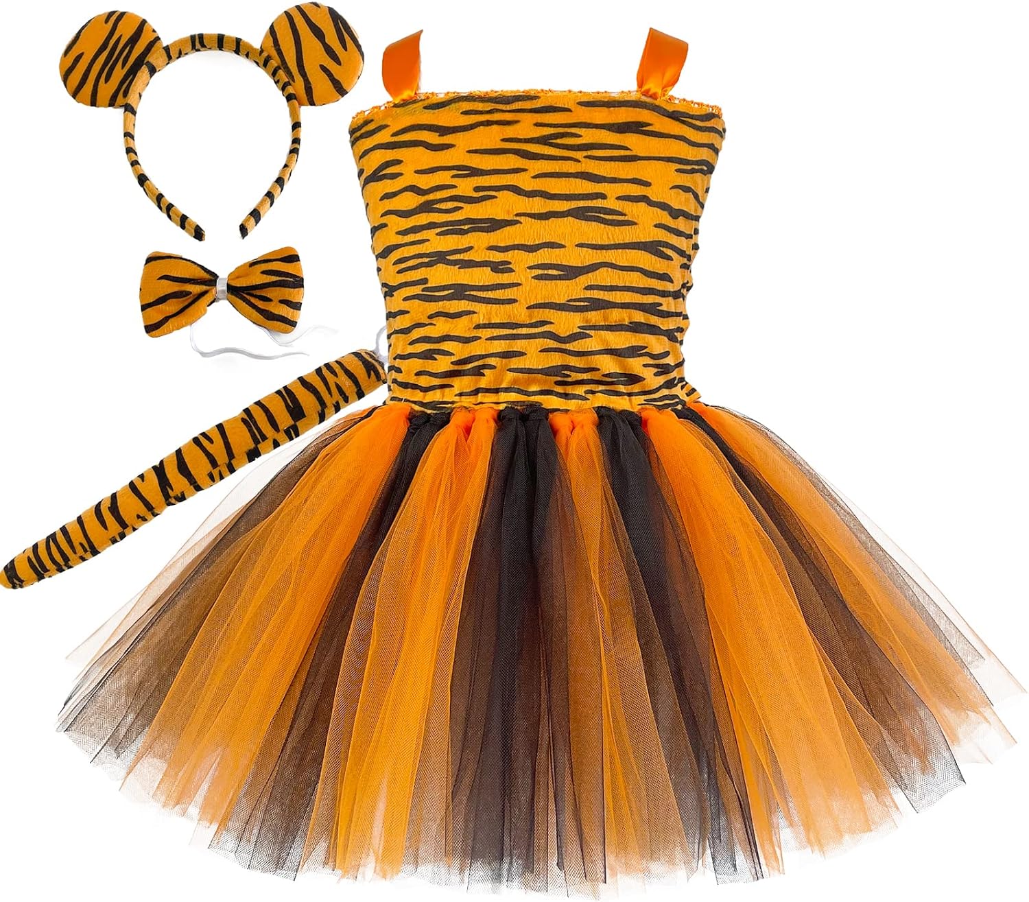 Jungle Party Animal Costume for Girls 1-10 Years Giraffe Leopard Tiger Safari Birthday Halloween Dress Up Clothes