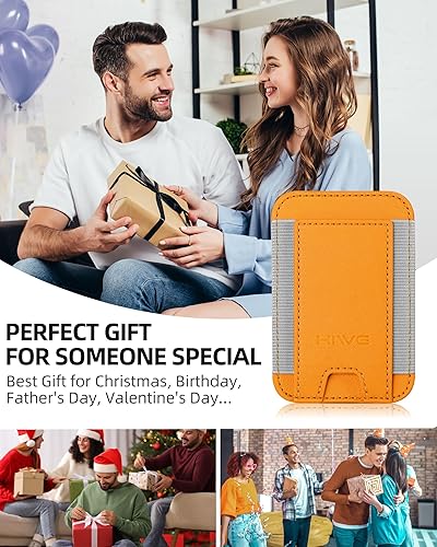 Miniatura 27 de HiWe Cartera MagSafe, cartera magnética más fuerte para iPhone 17/16/15/14/13/12, soporte para 7 tarjetas, RFID delgado minimalista de cuero, 1