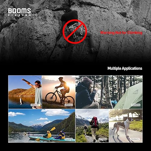 Miniatura 7 de Booms Fishing CC5 - Clips de mosquetón multiusos, paquete de 10 clips pequeños de caribeener de 2.7 pulgadas, mini llavero de aluminio con clip