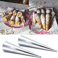 Vista 3 de Moldes de croissant para cuernos de crema de acero inoxidable, 10 unidades, herramientas para hornear en espiral NUOMI