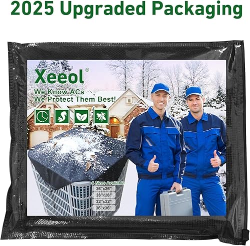 Miniatura 9 de Cubiertas de aire acondicionado para unidades exteriores 36 x 36, cubierta de CA impermeable 600D, cubierta de invierno de condensador de CA,