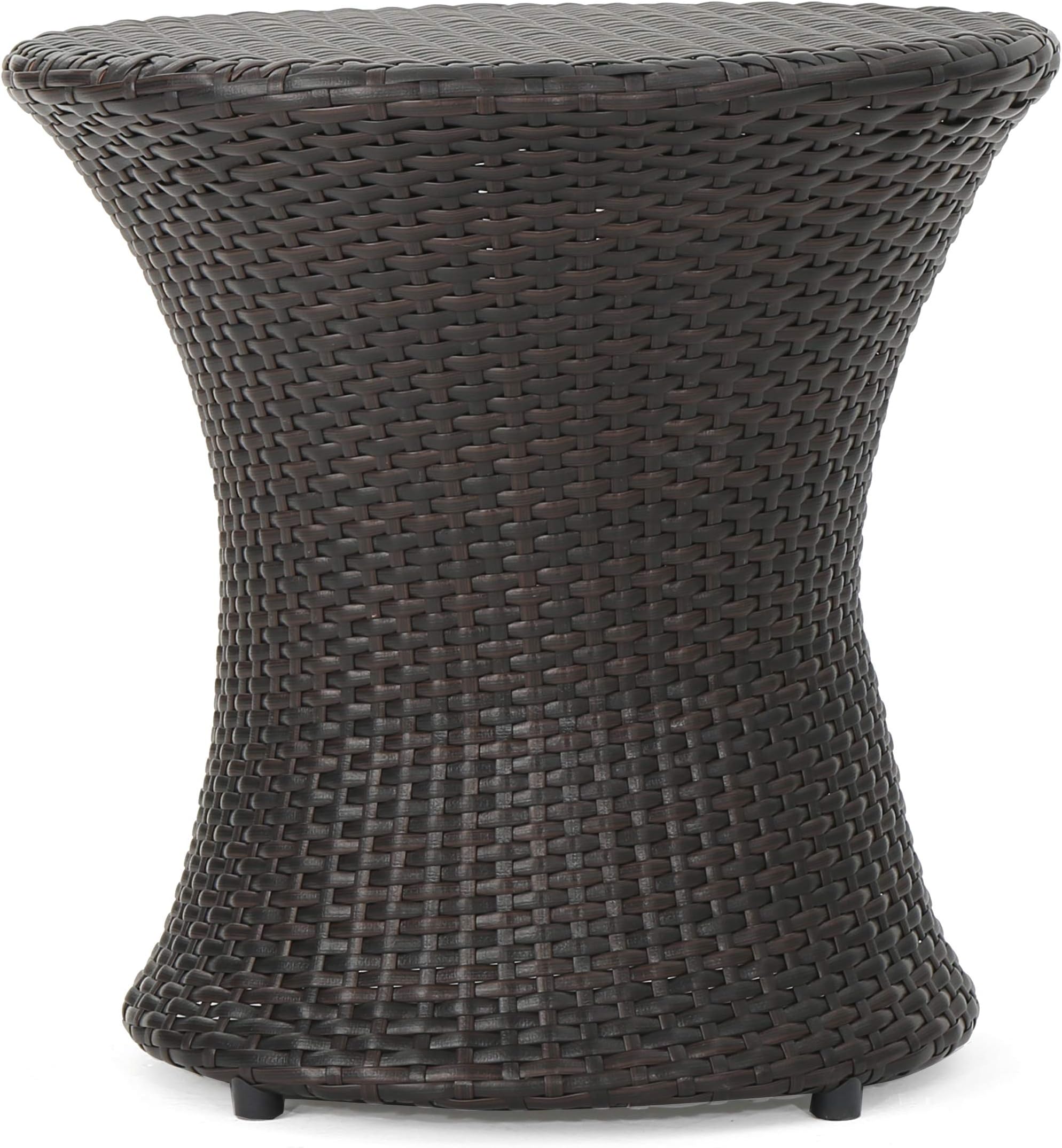 Adriana Outdoor Wicker Accent Table, Multibrown