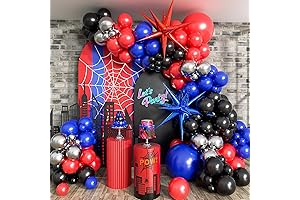 Spider-Man Balloons: 132-Piece Arch Garland Kit for Super Celebrations