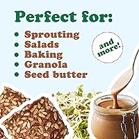 Vista 7 de Food to Live - Organic Sunflower Seeds, 1 Pound Hulled, Raw, Non-GMO, Dried Kernels, Unsalted, Kosher, Vegan, Keto, Paleo, Sirtfood, Bulk, Good