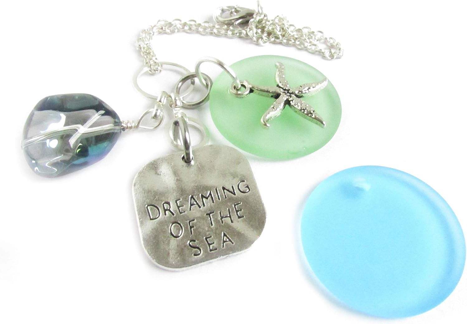 Rear View Mirror Charm, Sea Glass and Starfish Car Charm, Beach Quote, Mother's Day Gifts for Mom - Image 9