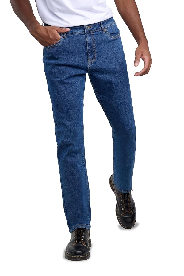 SPRING + MERCER Men's Soft Slim Fit Stretch Cotton Denim Jeans Pants Medium Blue by SPRING + MERCER - Used condition - Image 6