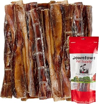 Downtown Pet Supply USA-Made 6-inch Bully Sticks for Dogs, 0.5 LB - No Hide Dog Chews Long Lasting and Non-Splintering - Nutrient-Rich, Single Ingredient and Odor Free Bully Sticks for Dogs