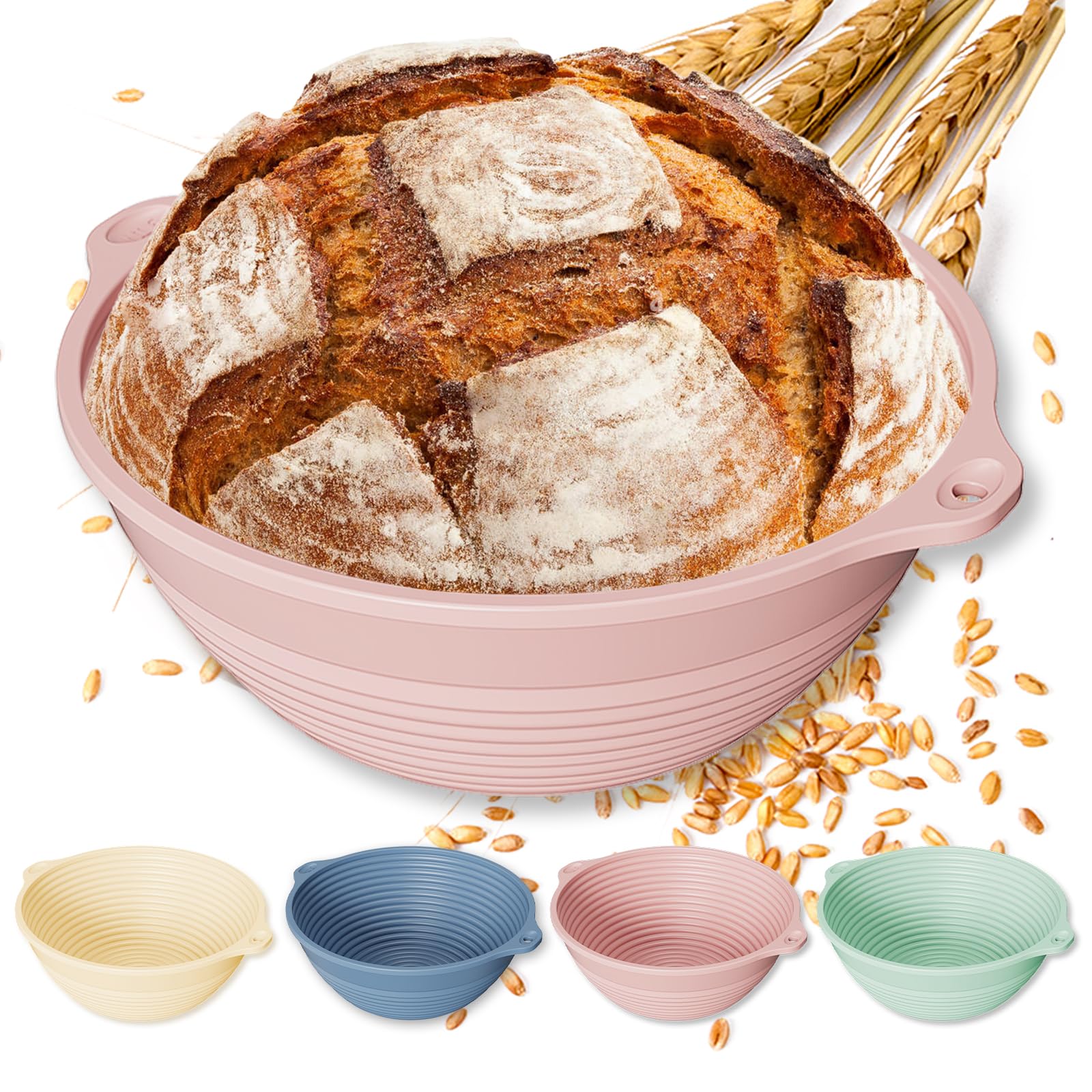 Upgraded 4 Pack Silicone Banneton Bread Proofing Basket sold price at auction in Canada