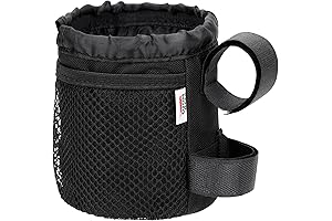Flip Open Water Bottle Holder with Mesh Pockets for Treadmills