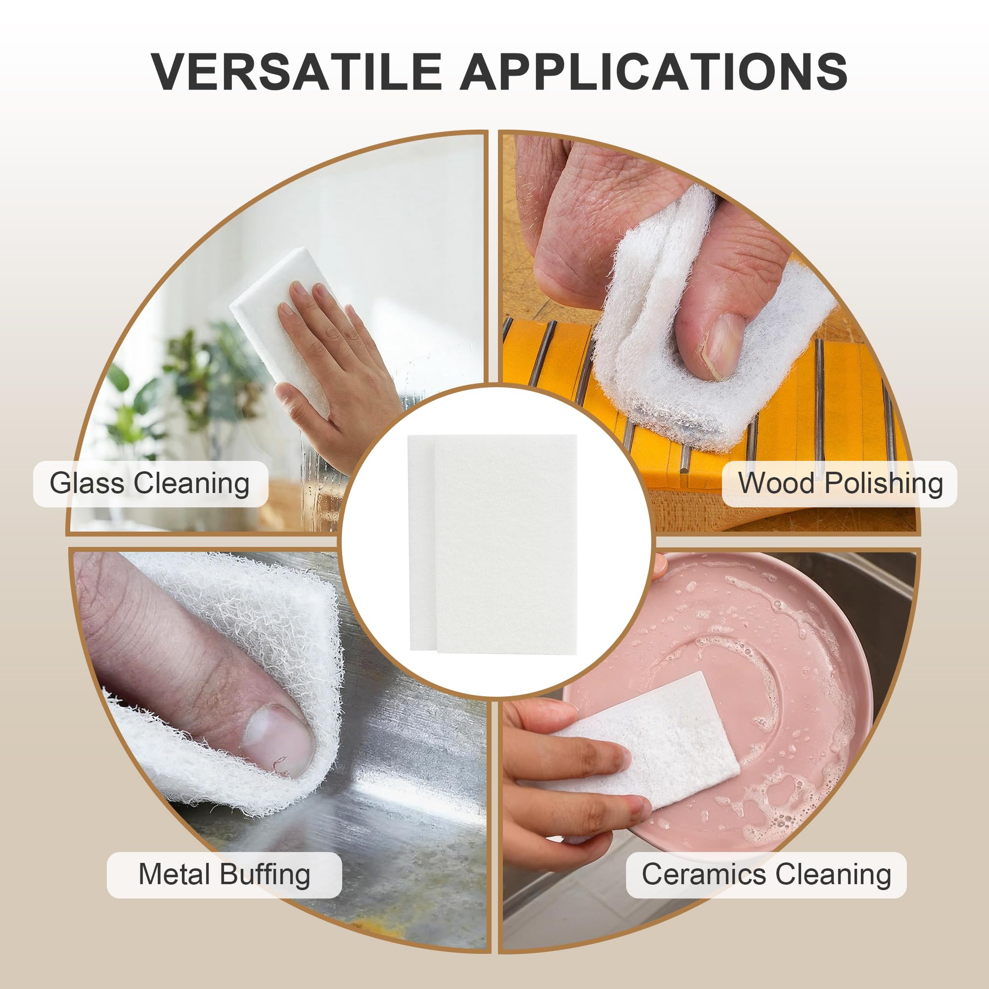 QZATTCAE Sanding Pads - 8 Pack, Scratch-Free Cleaning -6
