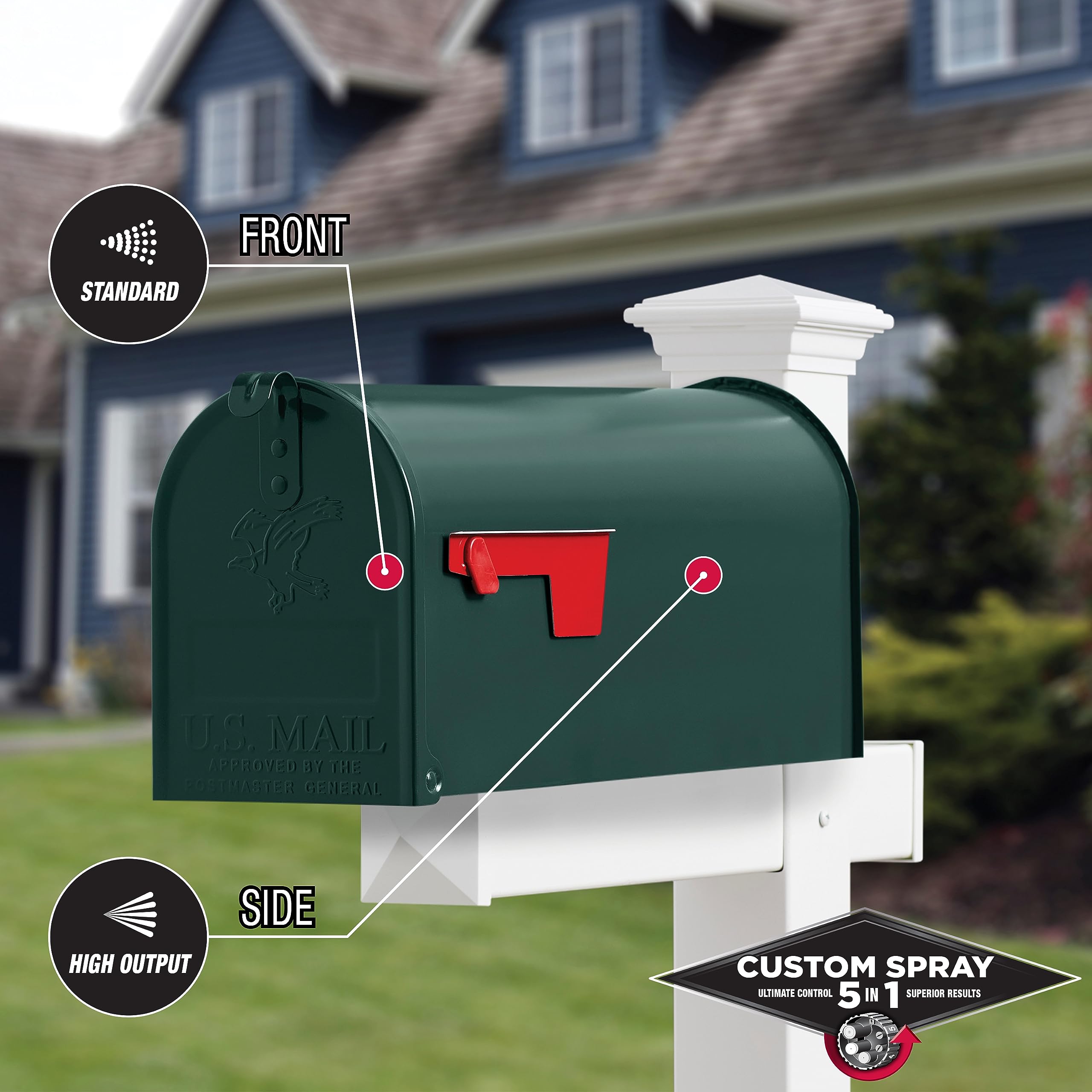 Rust-Oleum 376902 Stops Rust Custom Spray 5-in-1 Spray Paint, 12 oz, Gloss Dark Hunter Green, (Pack of 1)