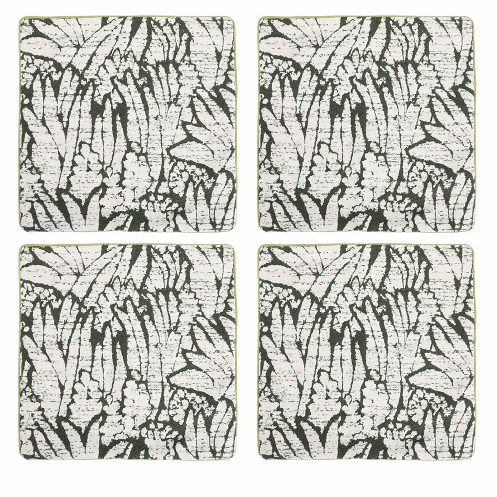 Annadue Fundas de Almohada Rústicas Estilo Bohemio, 4 Unidades, Fundas de Cojín Decorativas para sofá, Sala de Estar, de Almohada de Poliéster Suave, Color Verde y Blanco (50,8x50,8 cm/20x20 pulgadas)
