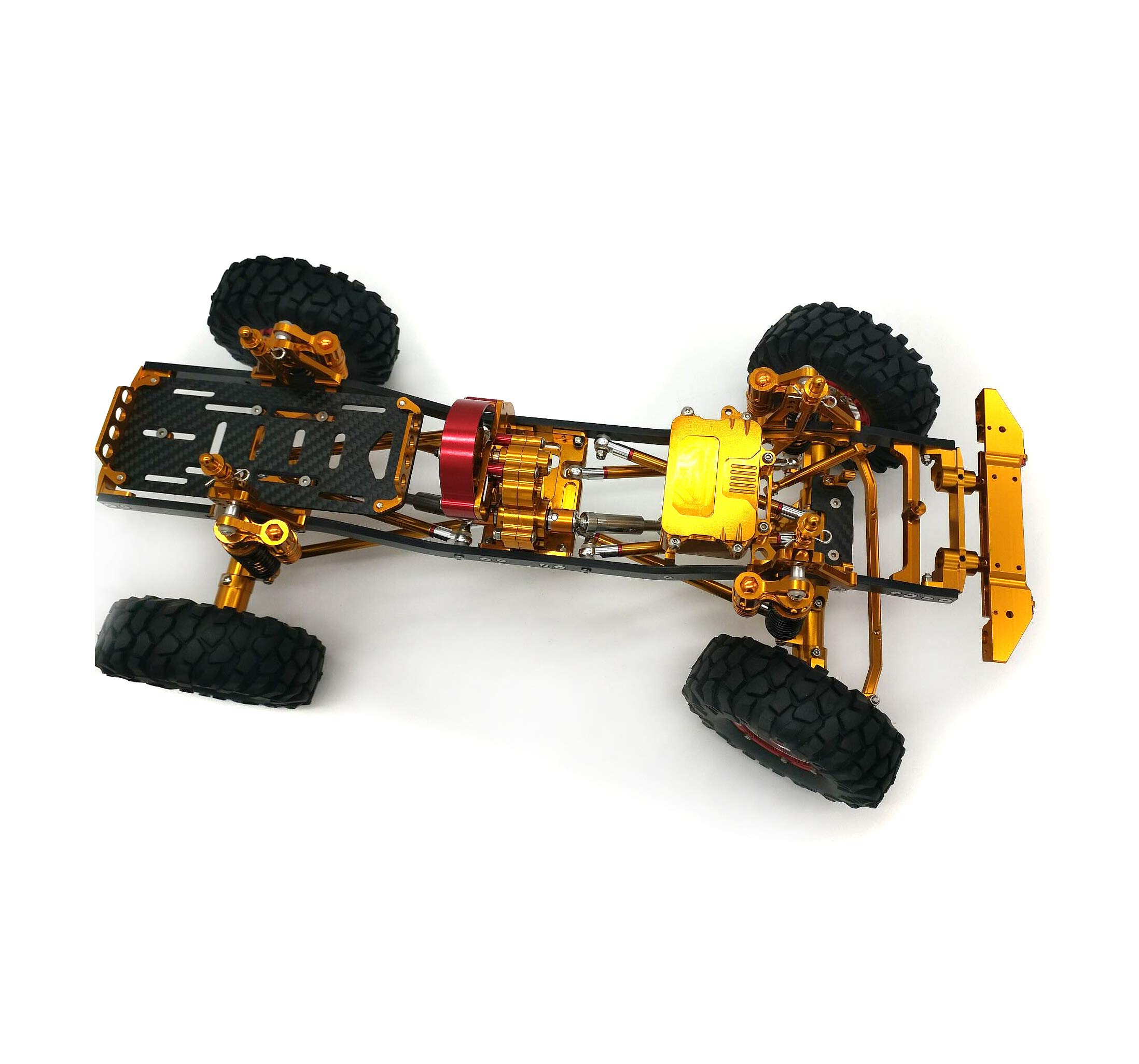 Amazon.com: YY 1/10 CNC Rc Scx10 Rock Crawler Yellow Chassis