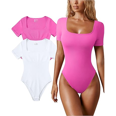 Embrace Your Inner Glow: Women's Ribbed Pink Body Suit