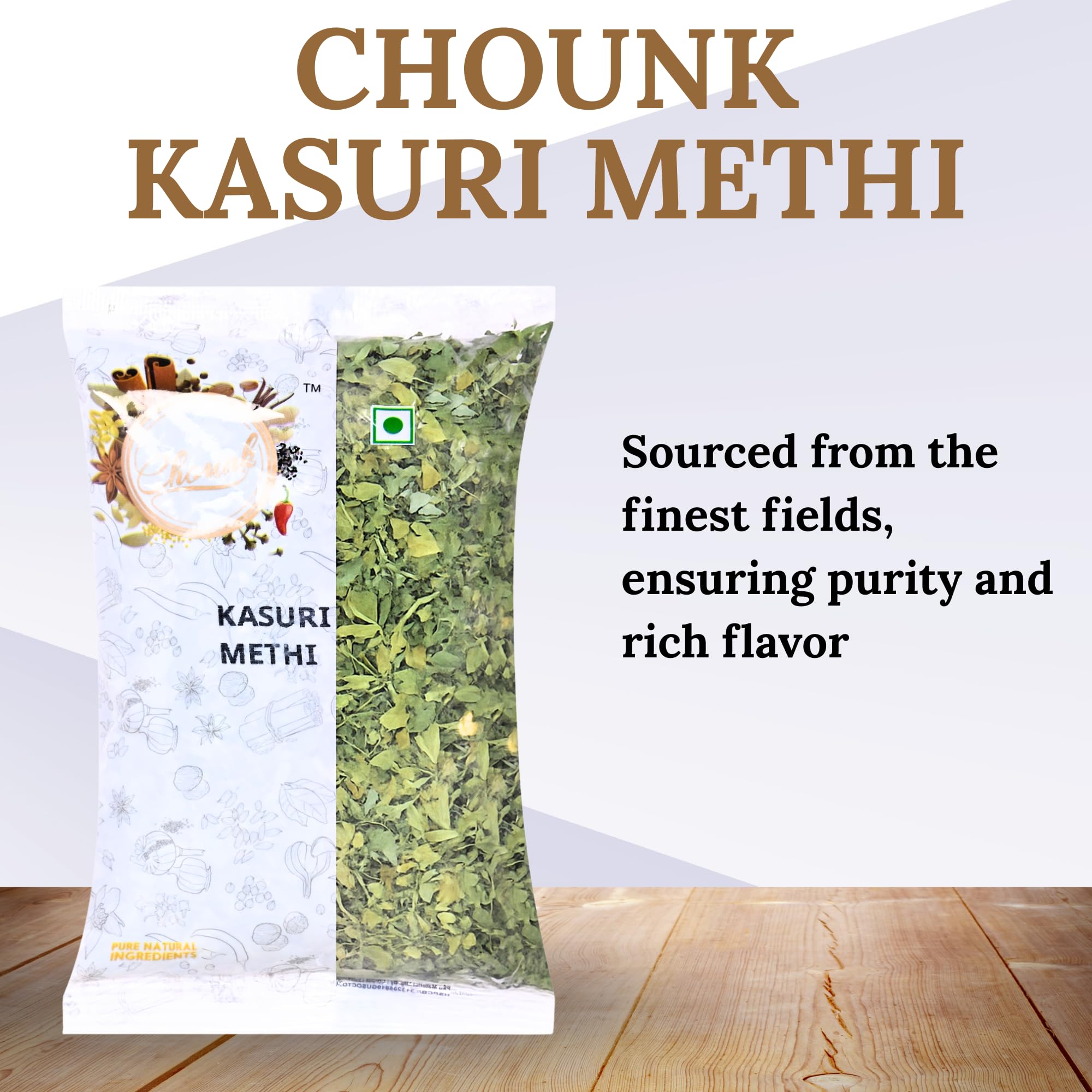 Chounk Kasuri Methi | Natural Kasoori Methi with No Added Flavor & Preservatives | Aromatic Kasuri Methi Leaves for Flavorful Cooking | Fenugreek Leaves - 1 Kg - Image 4 thumbnail