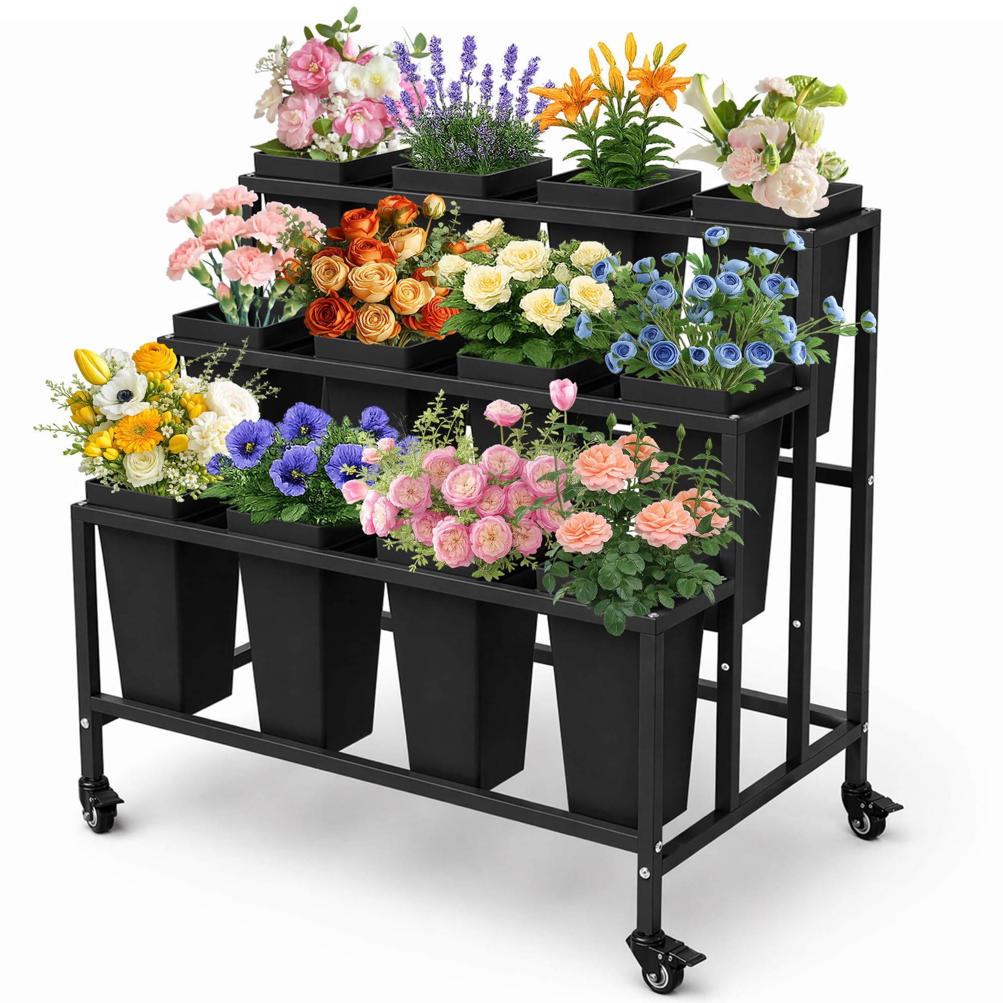 Amazon.com: PROLEE Flower Display Stand with 12 Buckets, Flower