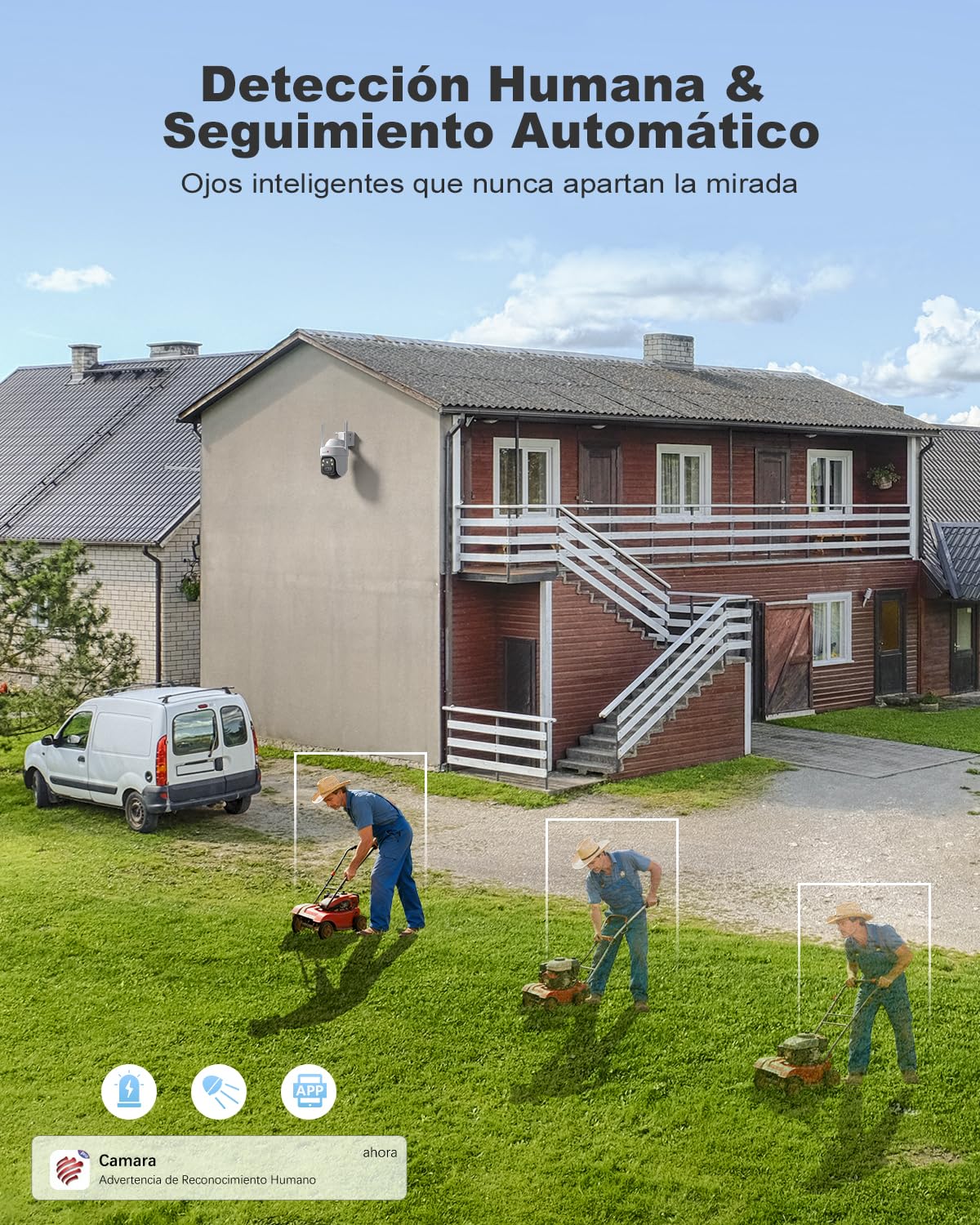 Ctronics 2K 4G LTE Camara Vigilancia Exterior con Tarjeta SIM,Seguridad