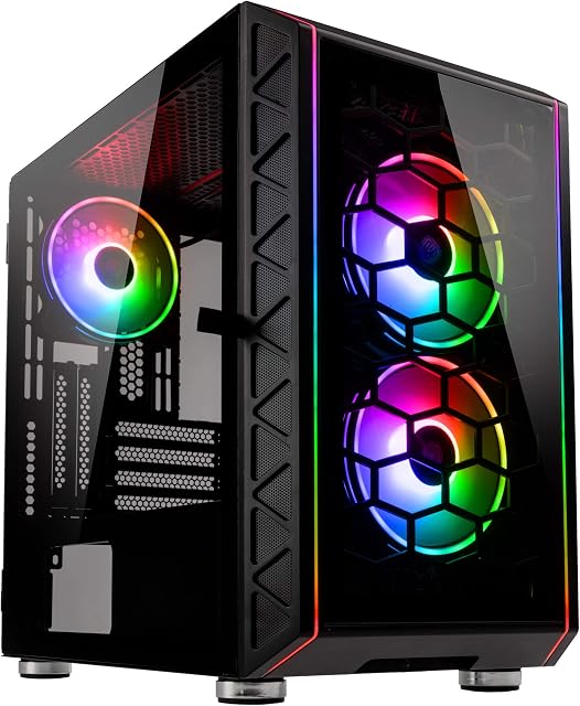 KOLINK Citadel Glass SE ARGB Micro-ATX Case - Tempered Glass - RGB LED lighting - black