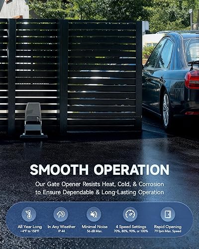 Miniatura 18 de CO-Z Abridor de puerta deslizante automático inteligente de 3300 libras con 2 controles remotos, motor de puerta deslizante de entrada eléctrica