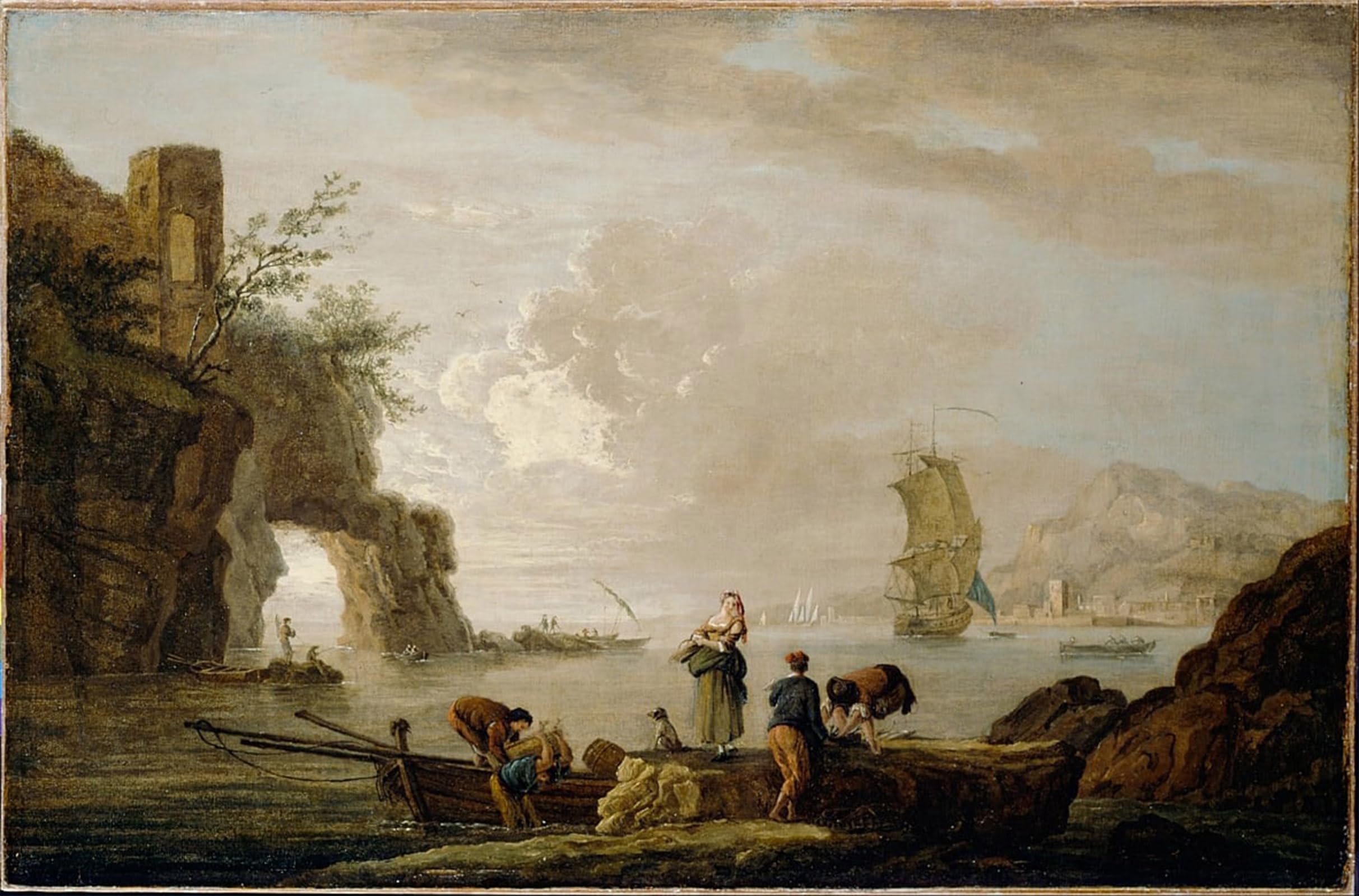 POSTERIIk Vintage Print Pop Art Landscape Artwork Coastal View by Claude Vernet Art Prints for Office Home Decor 60x90cm
