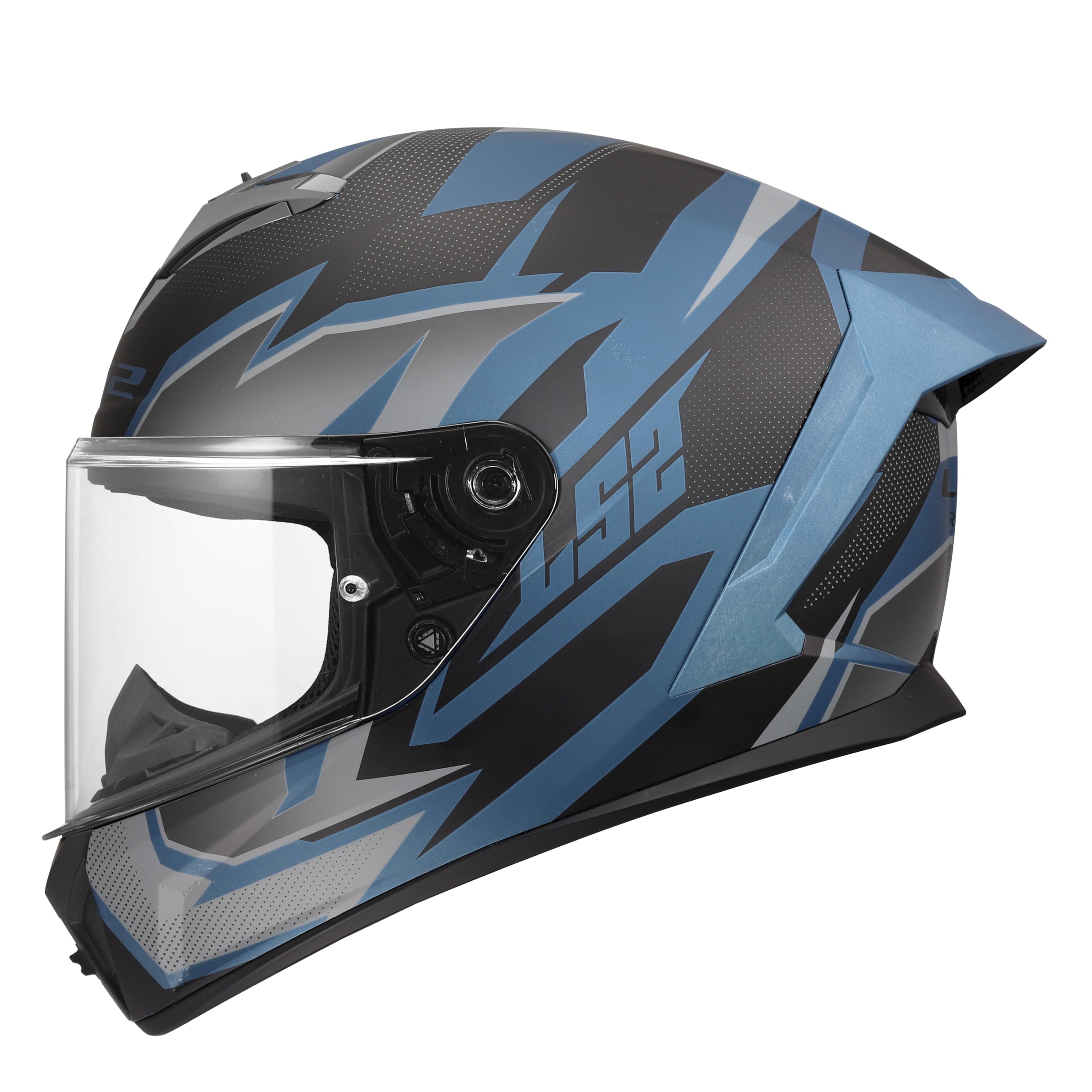 LS2, Casco Moto Integral RAPID III XTREM Black Blue Petrol, M