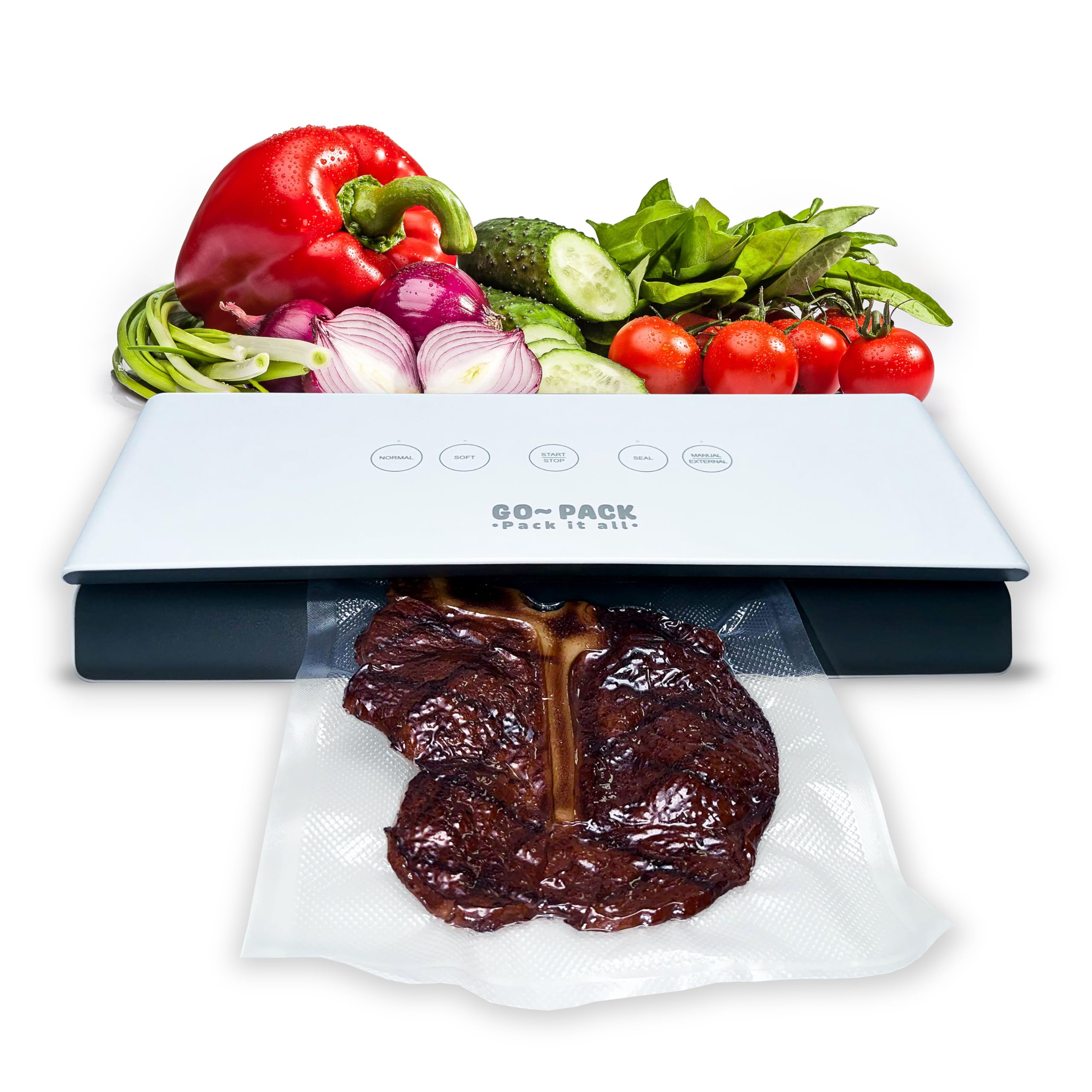 VACUUM SEALER MACHINE, for sous vide process, vacuum sealer, vacuum, sealer machine. INCLUIDES 1 FREE EMBOSED ROLL