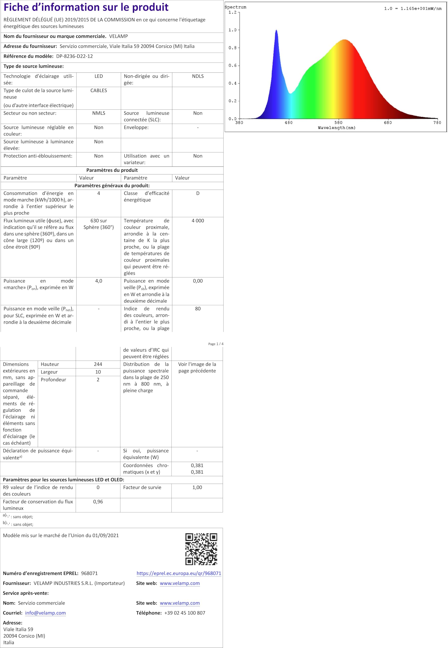Velamp Stolik LED, 510 lm (6 W) ochrona oczu, regulowane ramię, ściemniany, przełącznik dotykowy, lampa do nauki, dom, czytanie, biurko, 6 W, czarny