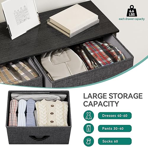 Miniatura 5 de YITAHOME - Torre de almacenamiento con 5 cajones, cómoda de tela, unidad organizadora para dormitorio, sala de estar, clósets y habitación del bebé.