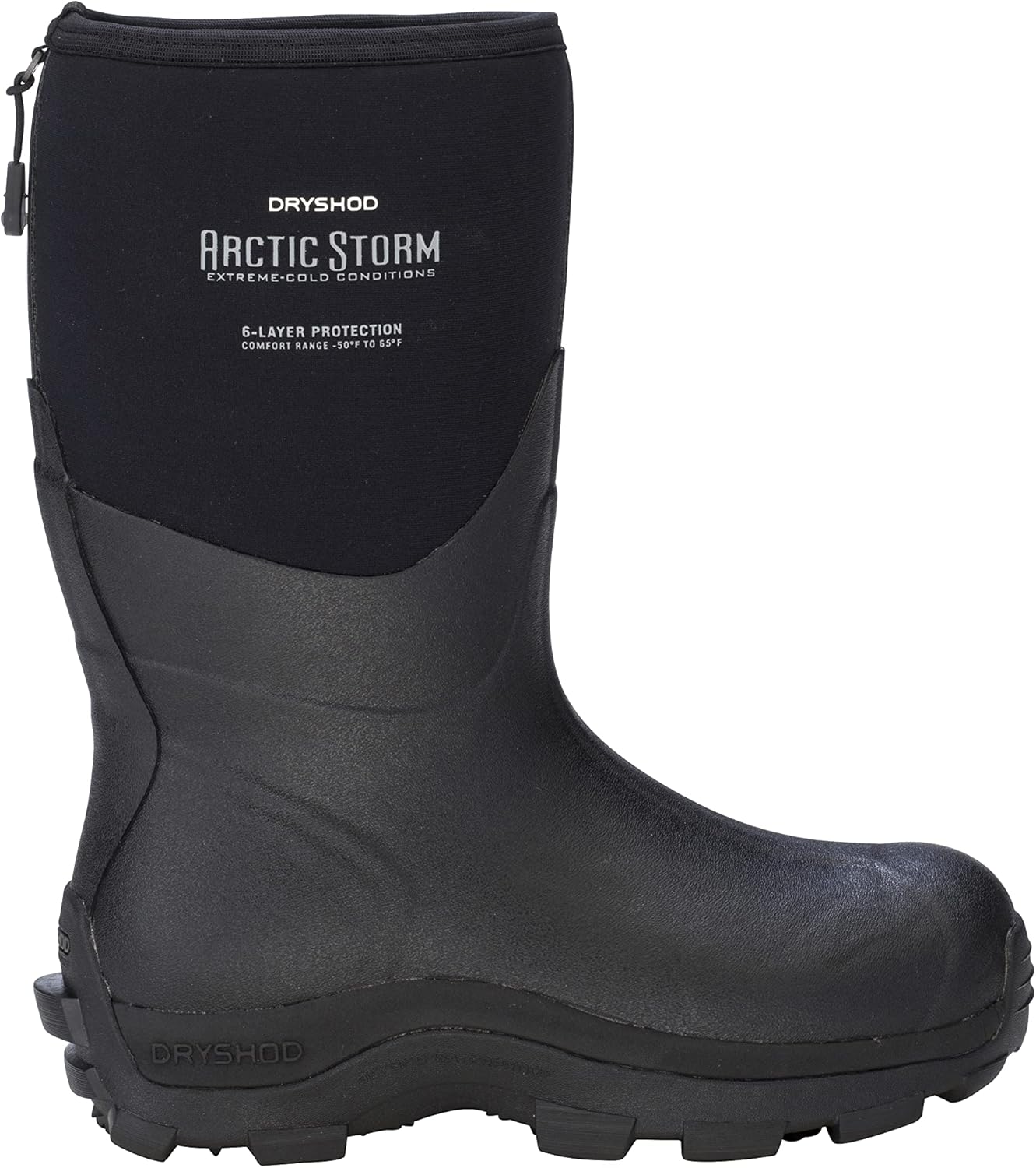 Dryshod Arctic Storm Winter Boot | Mid-Calf Height |Black/Grey | Waterproof | Extreme Cold |ARS-MM-BK