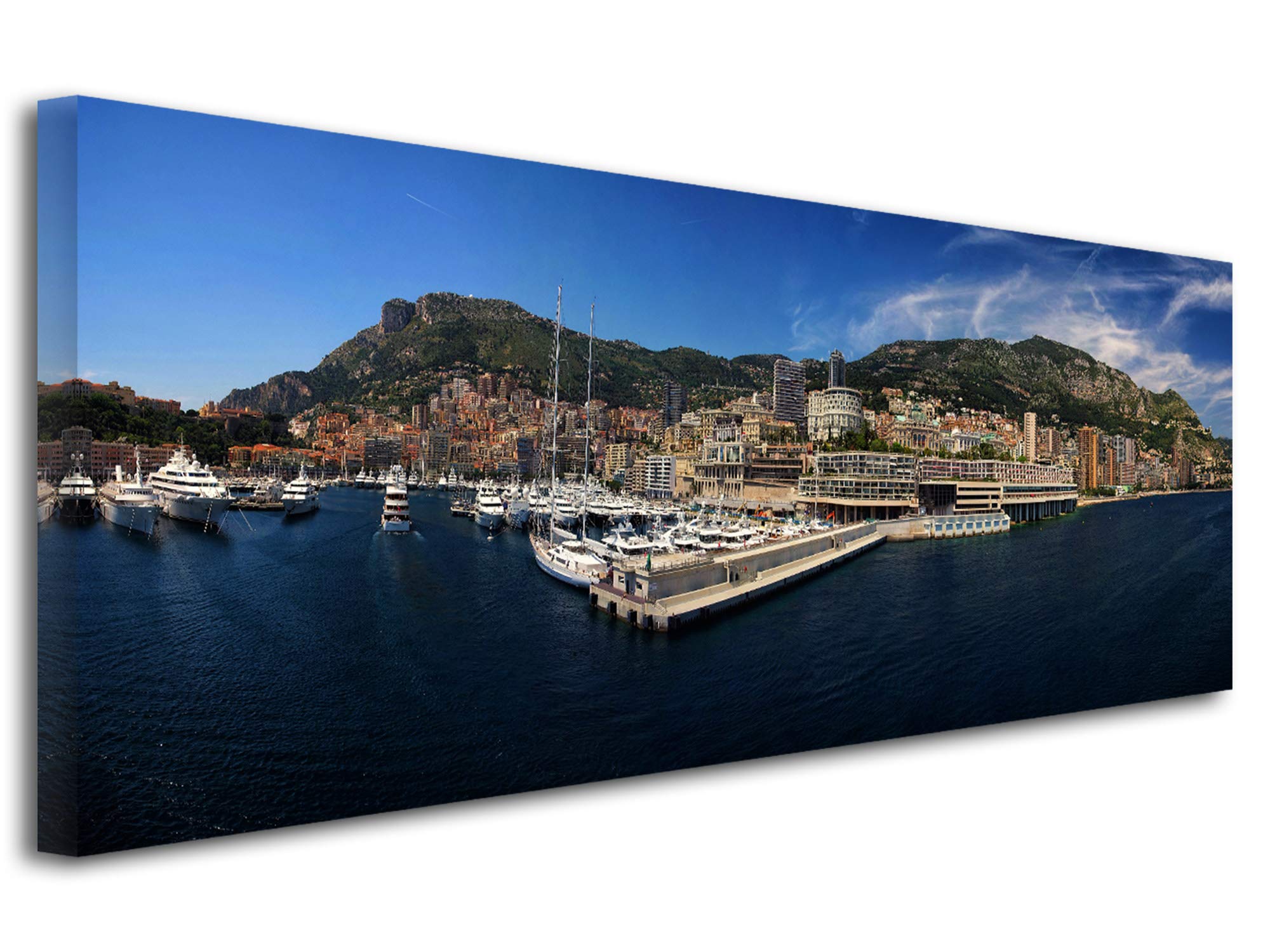 Declina, Decorazione da Parete, Quadro Decorativo per la casa, Quadro Decorativo da Parete per Soggiorno, Quadro Fotografico panoramico Monaco, 80 x 30 cm, Canvas, Multicolore, 120x50 cm