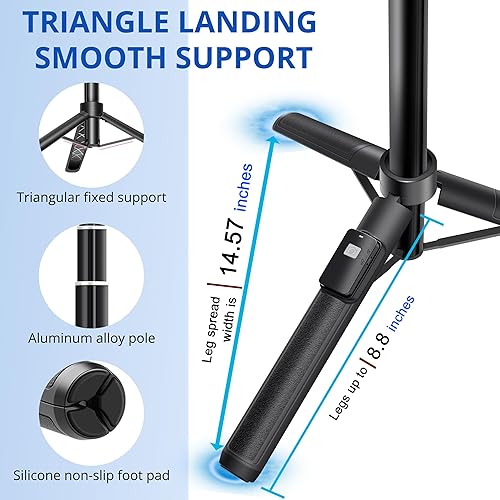 Miniatura 6 de Bluehorn - Trípode portátil de aleación de aluminio de 40 pulgadas con obturador remoto inalámbrico para iPhone 11 pro Xs Max Xr X 8 7 6 Plus,