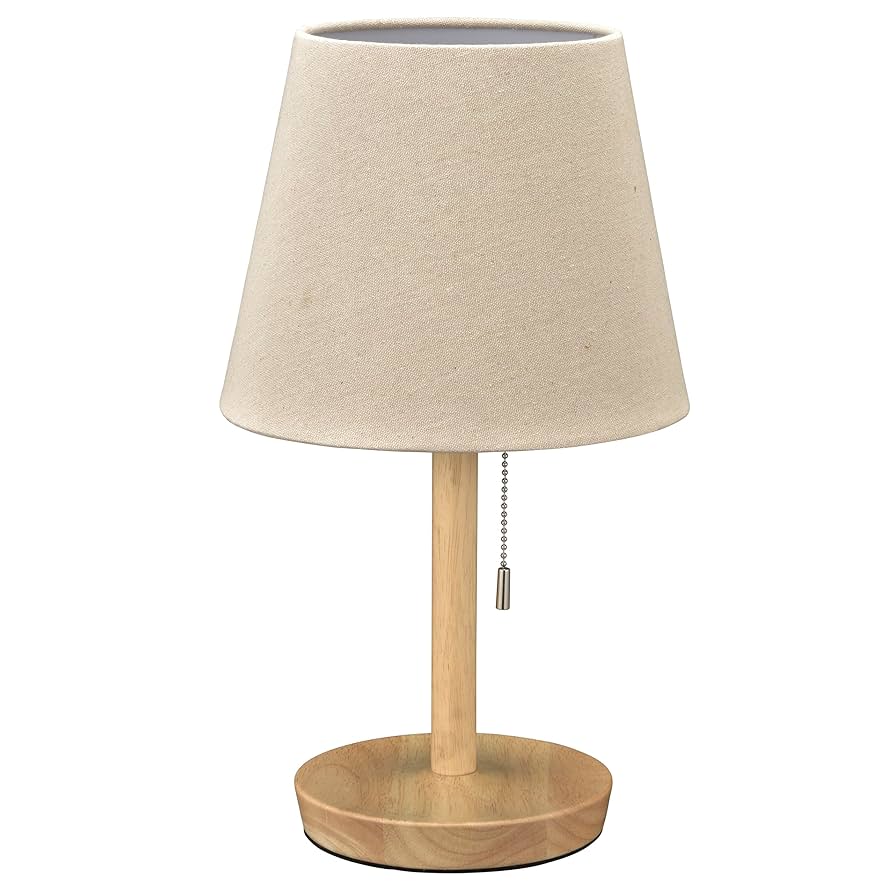 Ohm Electric TT-YN26MAW-NA 06-3809 OHM Table Stand, Wooden, Natural, Bulb Sold Separately