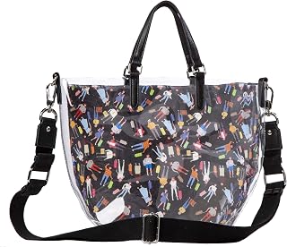 Sydney Love New Traveler Clear PVC Stadium Jelly Tote & Zip Pouch, Black