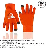 Vista 20 de Ultra Game Gorro de invierno de punto súper suave oficial de la NFL con guantes extra cálidos para pantalla táctil