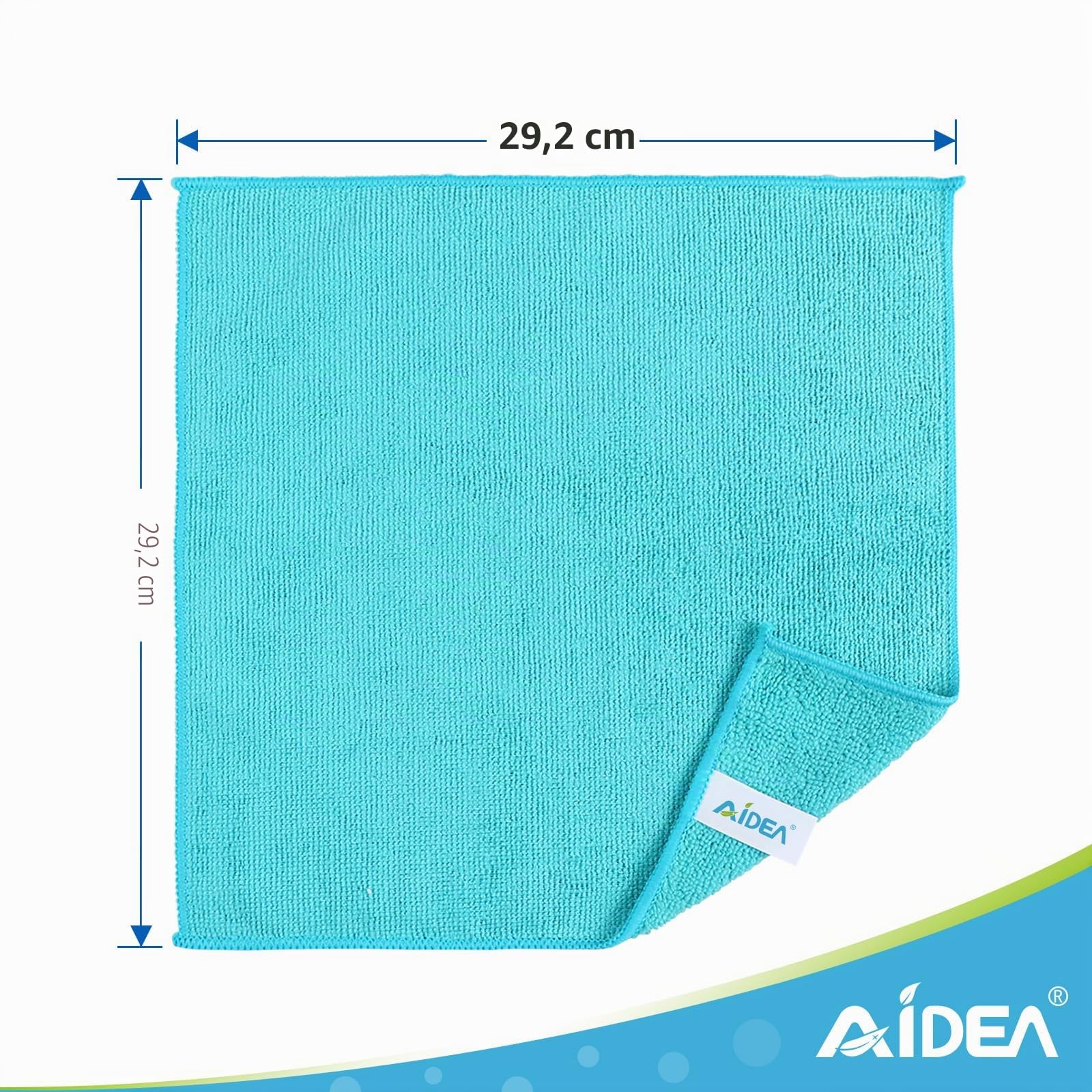AIDEA Paños de microfibra 100 unidades, paños de microfibra, paños de limpieza de cocina, paños de cocina para casa, coche, moto, ventana, 30 x 30 cm