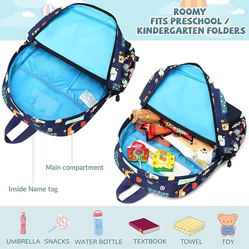 Miniatura 5 de Mygreen Mochila preescolar, mochilas para niños pequeños con correa en el pecho, Modernoajustado