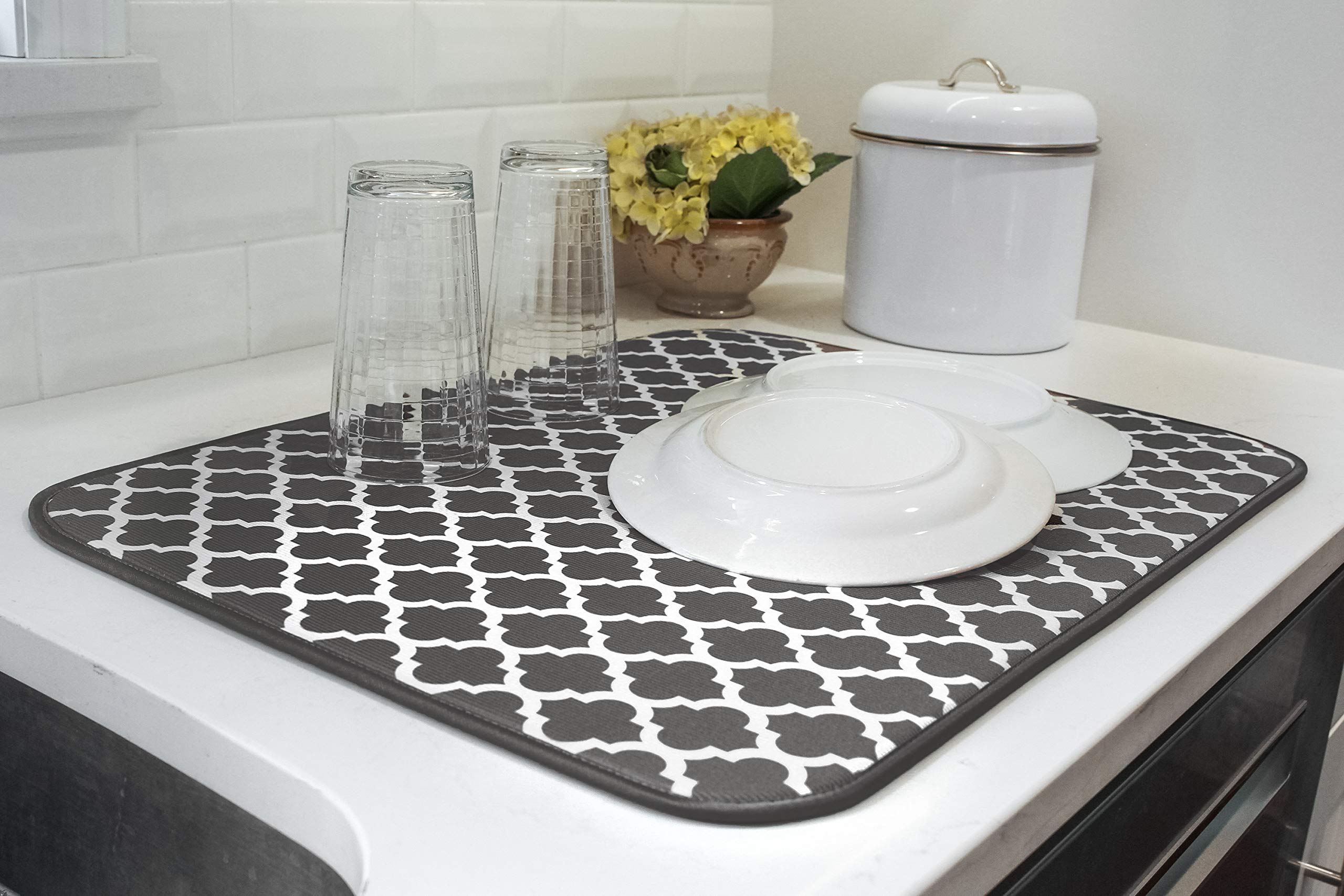 Tapis Réversible Lavable Tapis Séchage Vaisselle Microfibre S&T