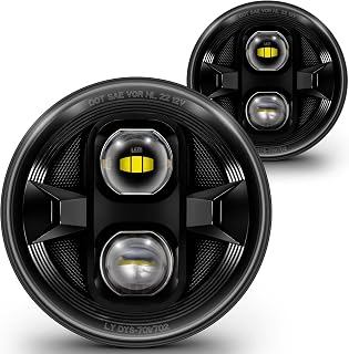 TRUE MODS 7 Inch LED Headlights Round H6024 [DOT-Approved] [High Low Sealed Beam] Compatible w/ 1996-2018 Jeep Wrangler JK JKU TJ LJ Chevy Ford Nissan Datsun TOYOTA Chevrolet Hummer Land Rover Mazda