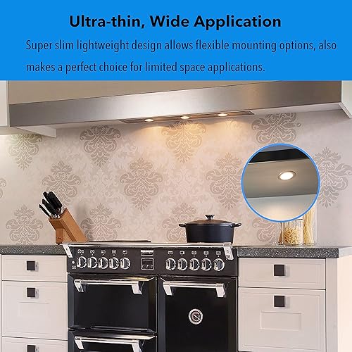 Miniatura 5 de Luces LED de disco empotradas con cable debajo del gabinete, iluminación regulable, bombilla halógena de 2.4 pulgadas con recorte, accesorios de luz