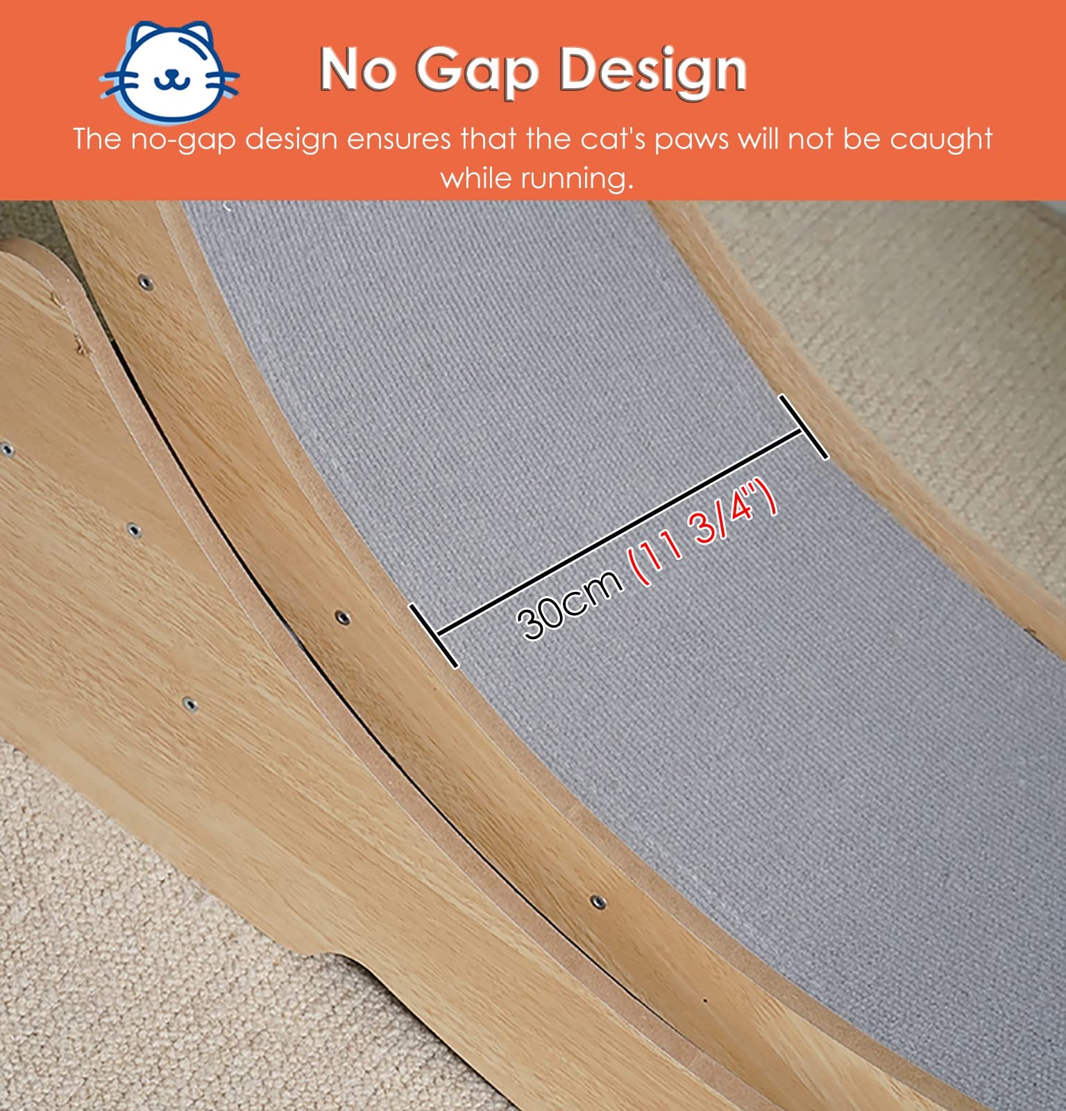 Tapis Roulant Per Gatti Resistente Per Interni Domestici, Ruota Per Esercizi Silenziosa Anti-Pizzicamento Senza Spazi Vuoti E Dispositivo Di Bloccaggio, Ruota Per Cricet,Onecolor-L-96cm(37 3/4in)