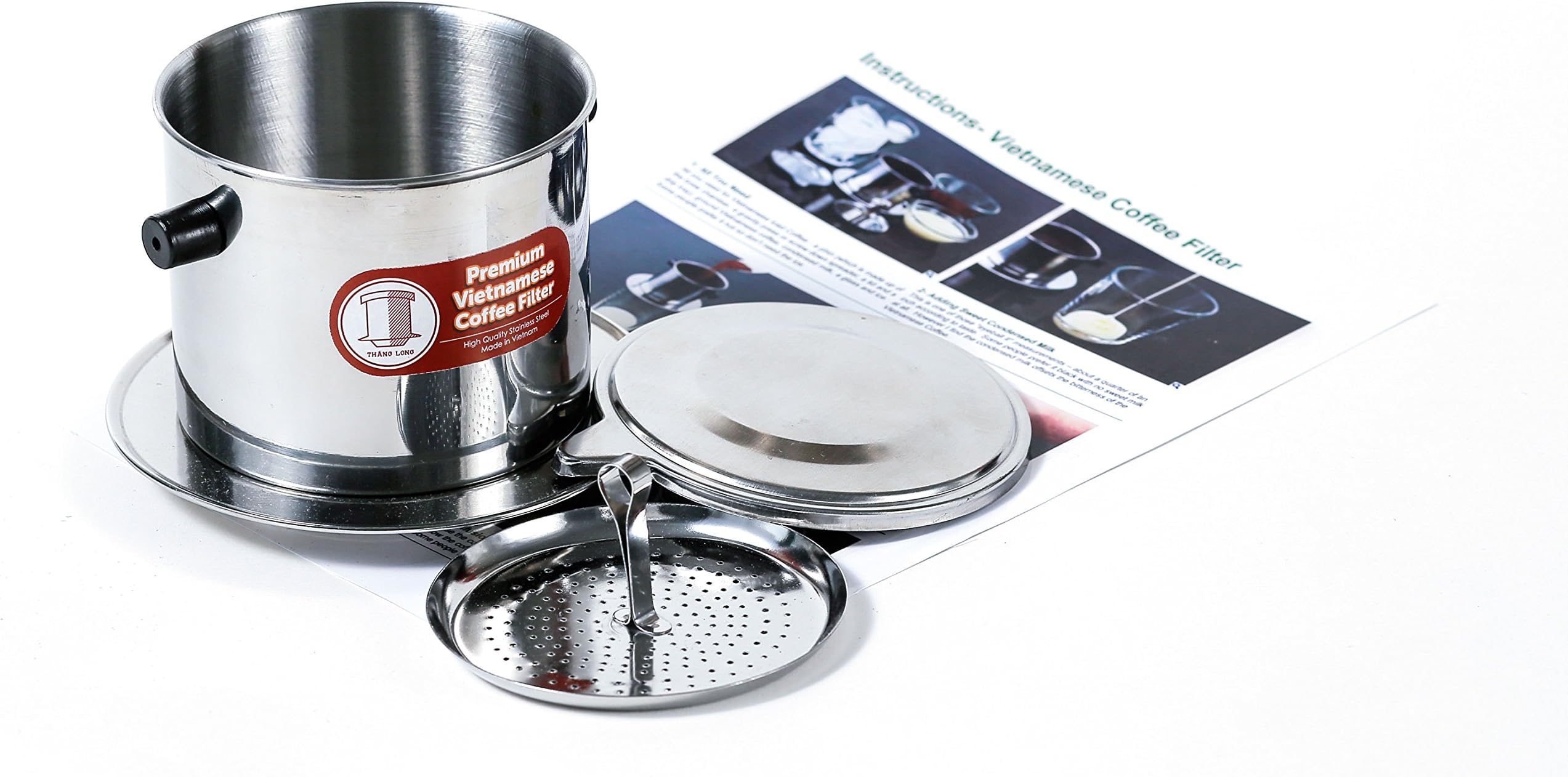 Vietnamese Coffee Filter Set. Also Known as a Vietnamese Coffee Maker or Press 8oz Gravity Insert (Medium, 1-Pack)