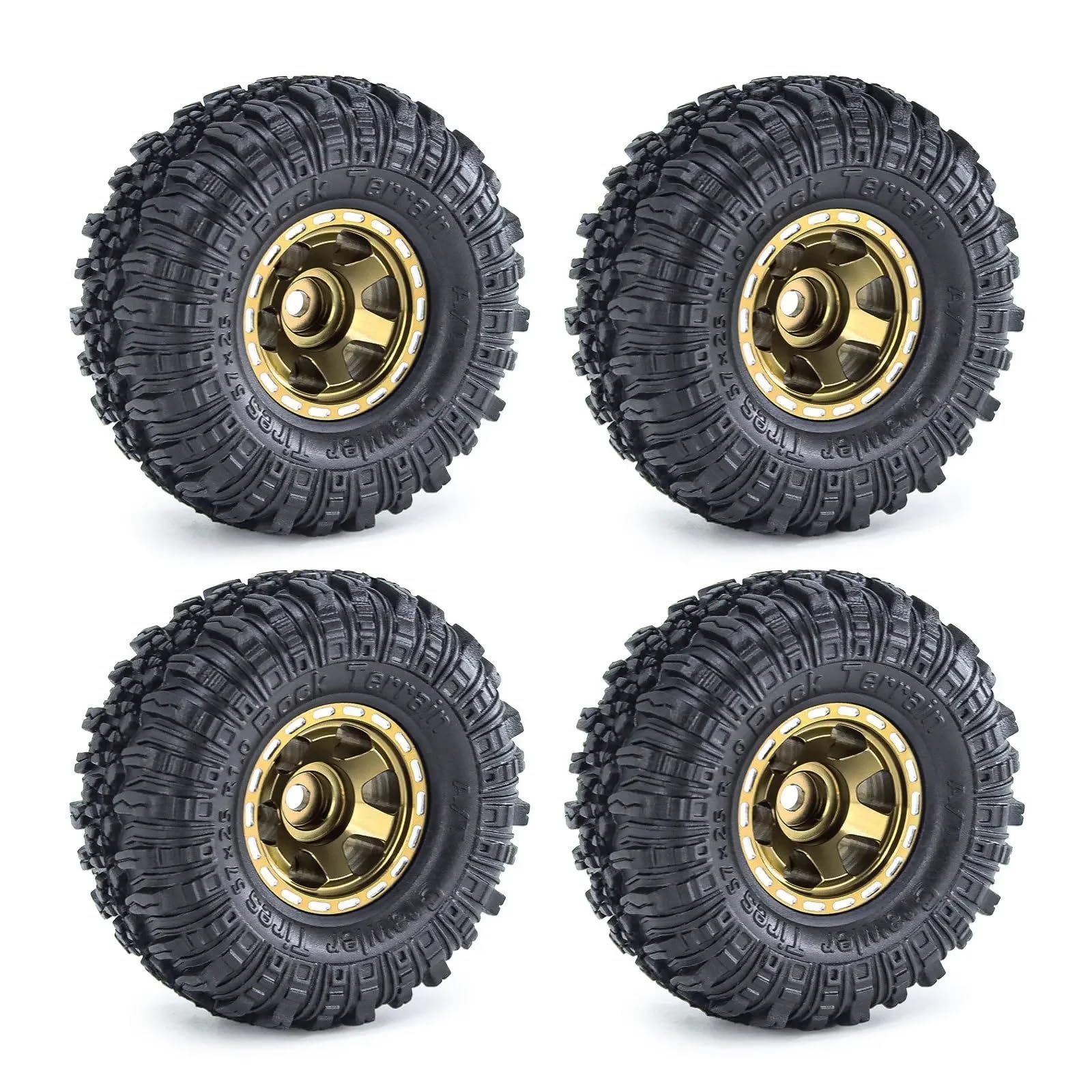 Für TRX4M-W186 Für SCX24 FMS24 1/24 RC Crawler 4 Stück 1,0 Zoll Reifen Rad Set Zubehör Ersetzen Upgrade Ersatzteile RC Komponenten