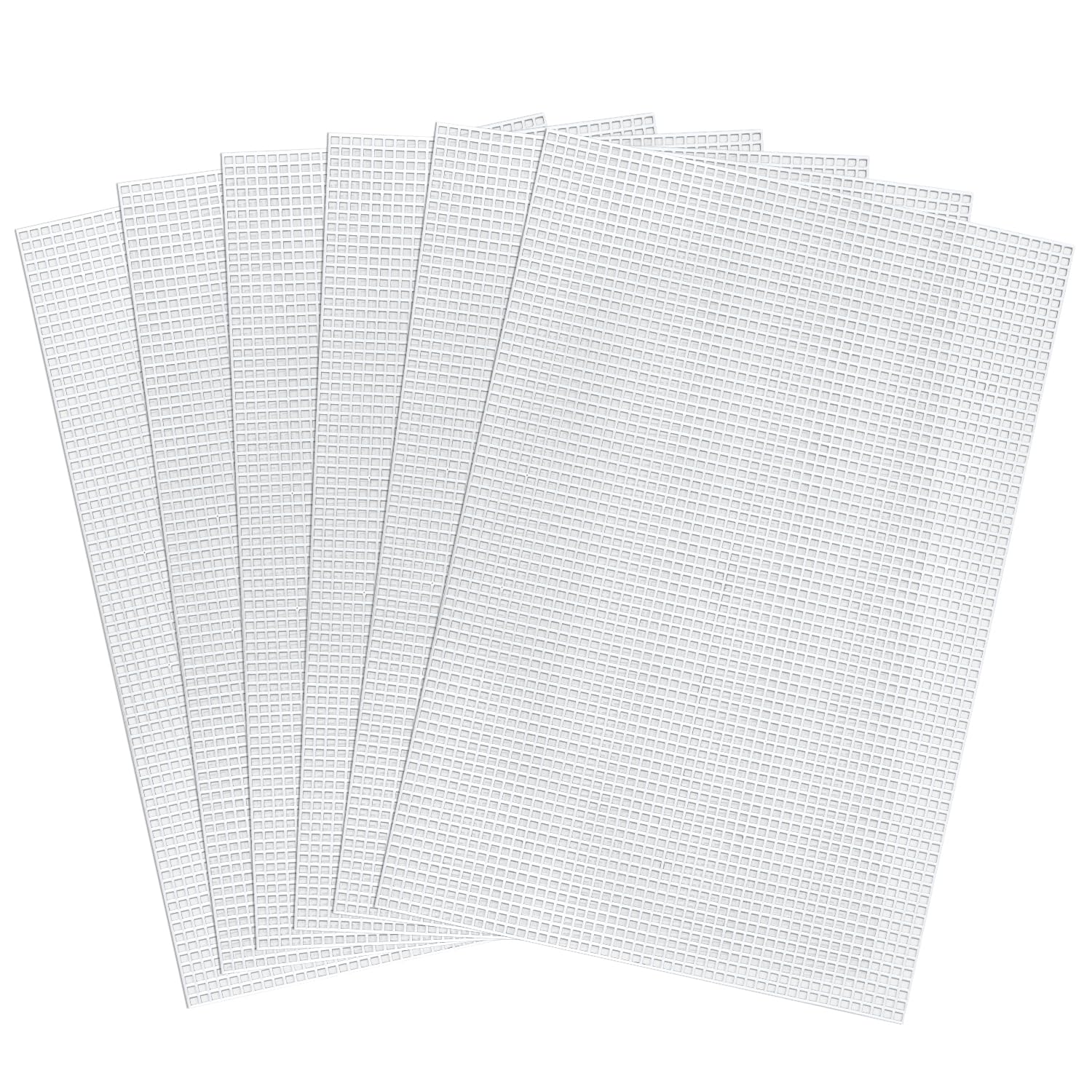 6pcs Plastic Mesh Canvas Sheets, 11.81x7.87 Inch 6CT Plastic Mesh Screen for Embroidery Making Cross Stitch Canvas Mesh Yarn Crafting Tools for DIY Crochet Projects (Transparent)