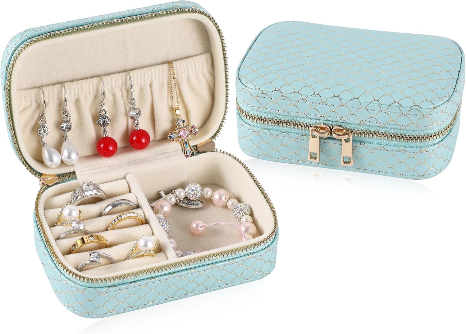 Crezusvo Jewelry Travel Organizer, Travel Jewelry Case