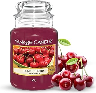 Yankee Candle Scented Candle | Black Cherry Large Jar Candle | Long Burning Candles: up to 150 Hours | Perfect Gifts for Women