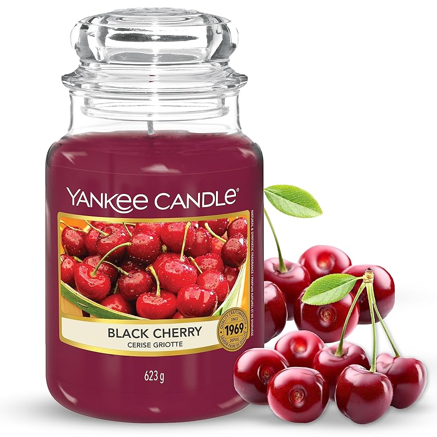 Immagine del prodotto Yankee Candle Candela Profumata In Giara Grande, Amarena, Durata Fino A 150 Ore, Regalo Ottimo Per Le Donne, Ciliegia Nera, 10.7 x 10.7 x 16.8 cm, 623 grammi